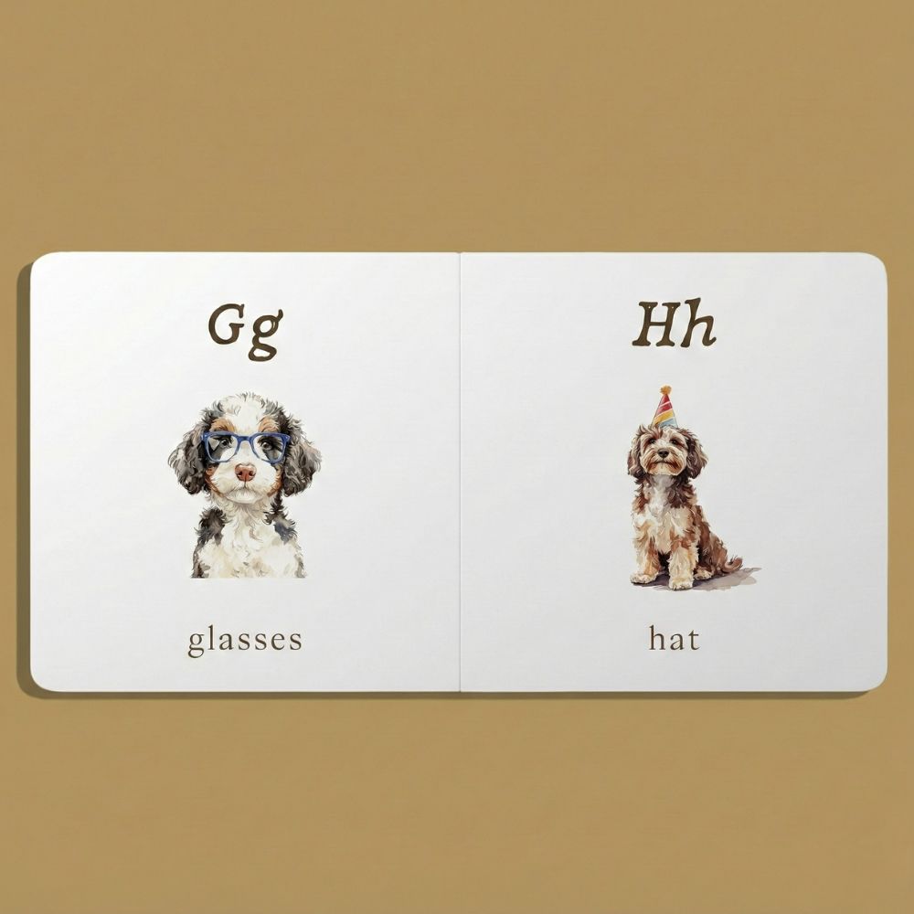 Doodle Dogs interior — Gg glasses, Hh hat pages