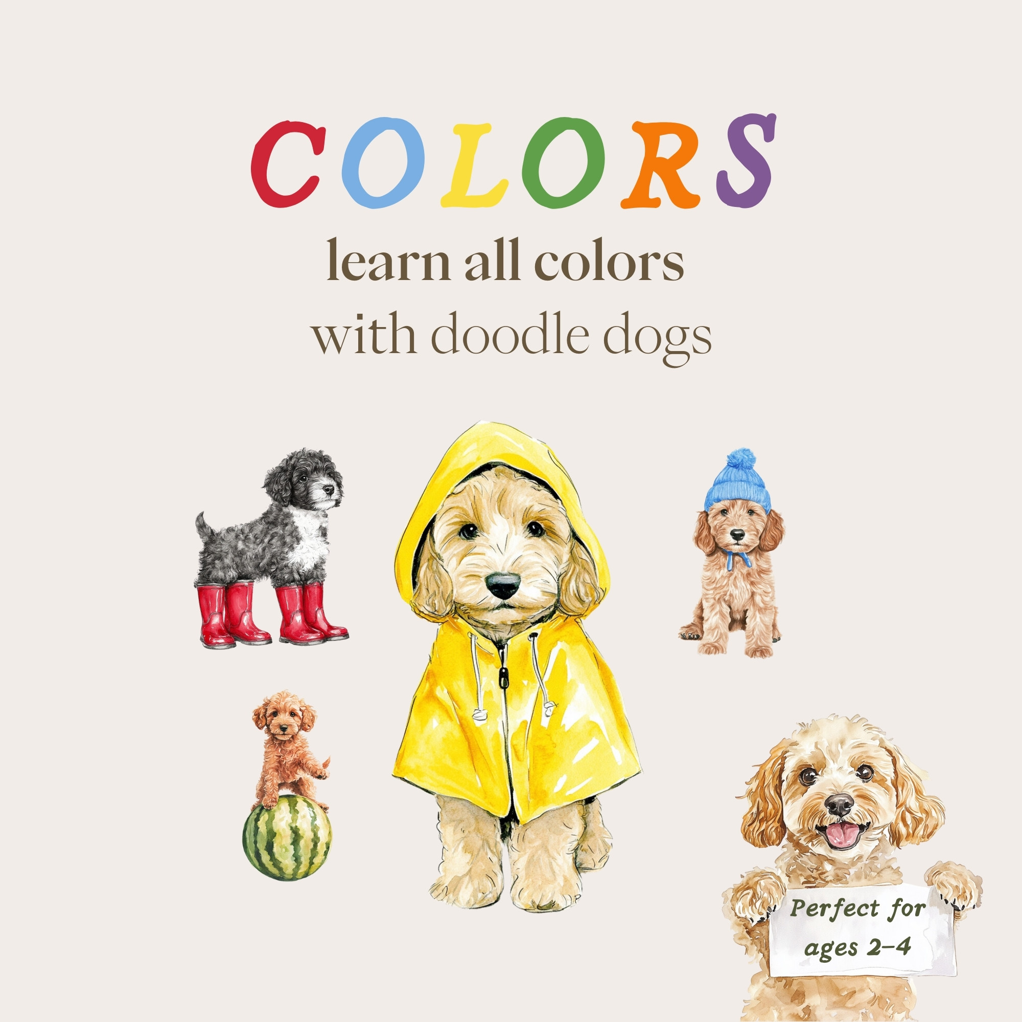 Colors: Learn Colors with Doodle Dogs book cover